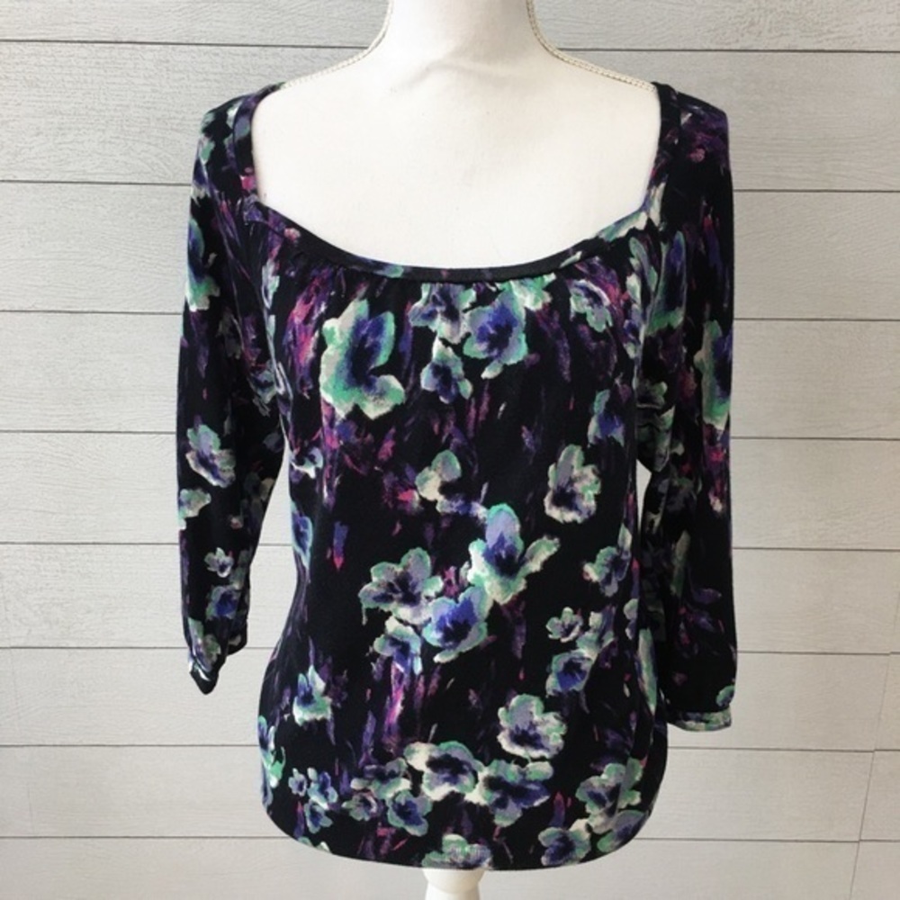 Ann Taylor Floral Knit Top